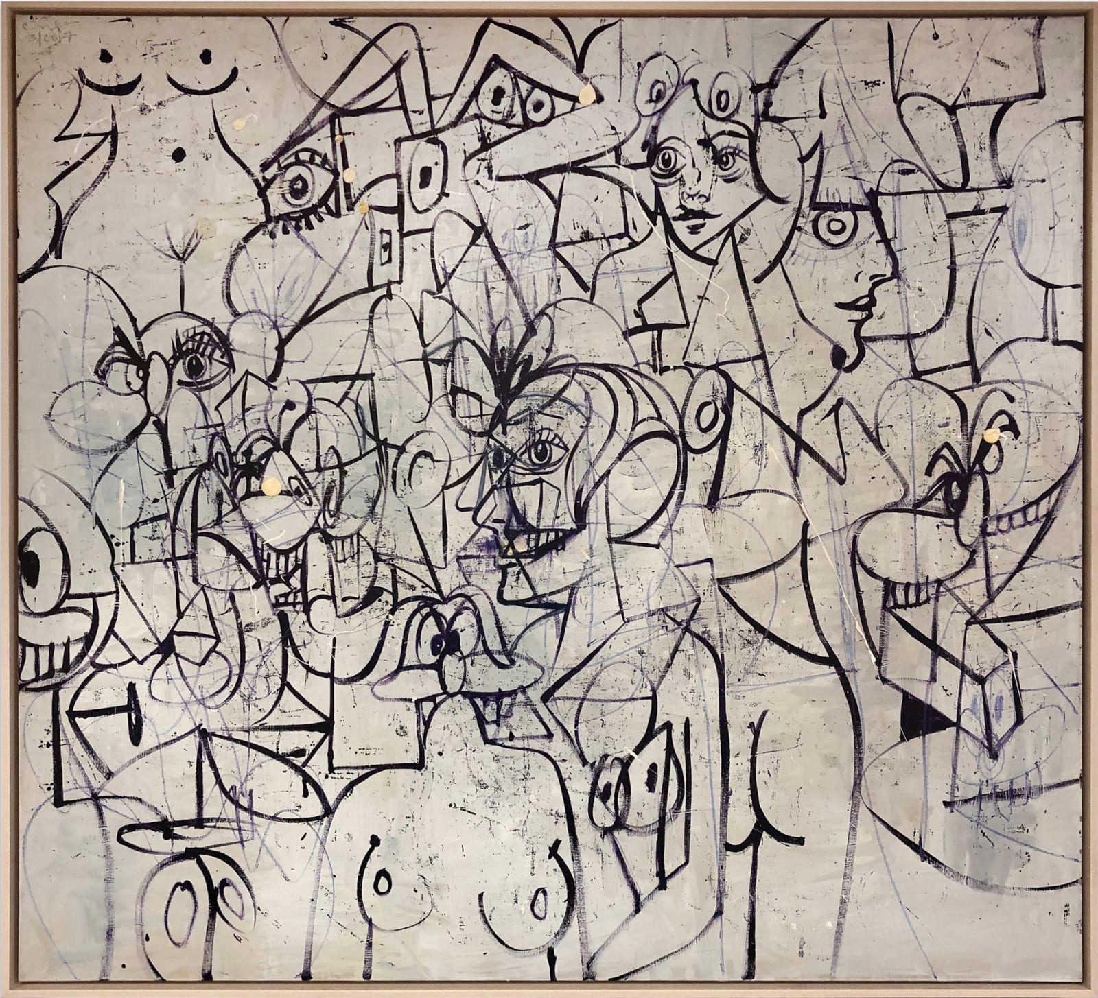 George Condo, Scattered Figures, 2017