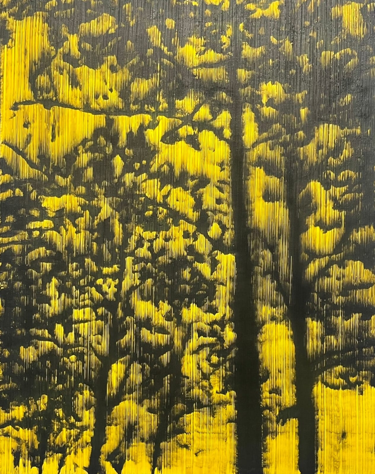 Alison Van Pelt, Yellow Black Trees, 2022