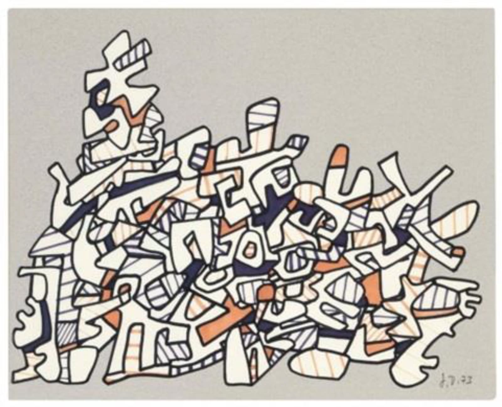Jean Dubuffet Motif III 1973 Casterline Goodman Gallery