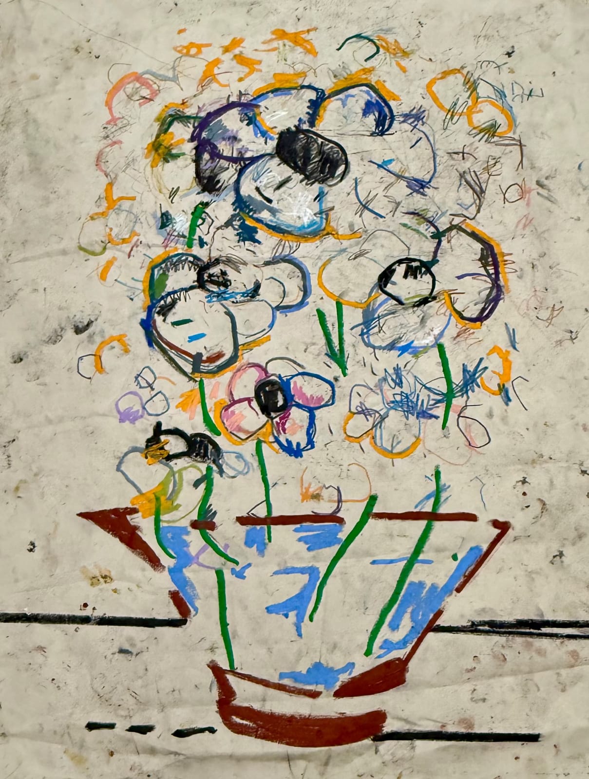 Daniel Yocum, Vase of Flowers on Desk, 2025