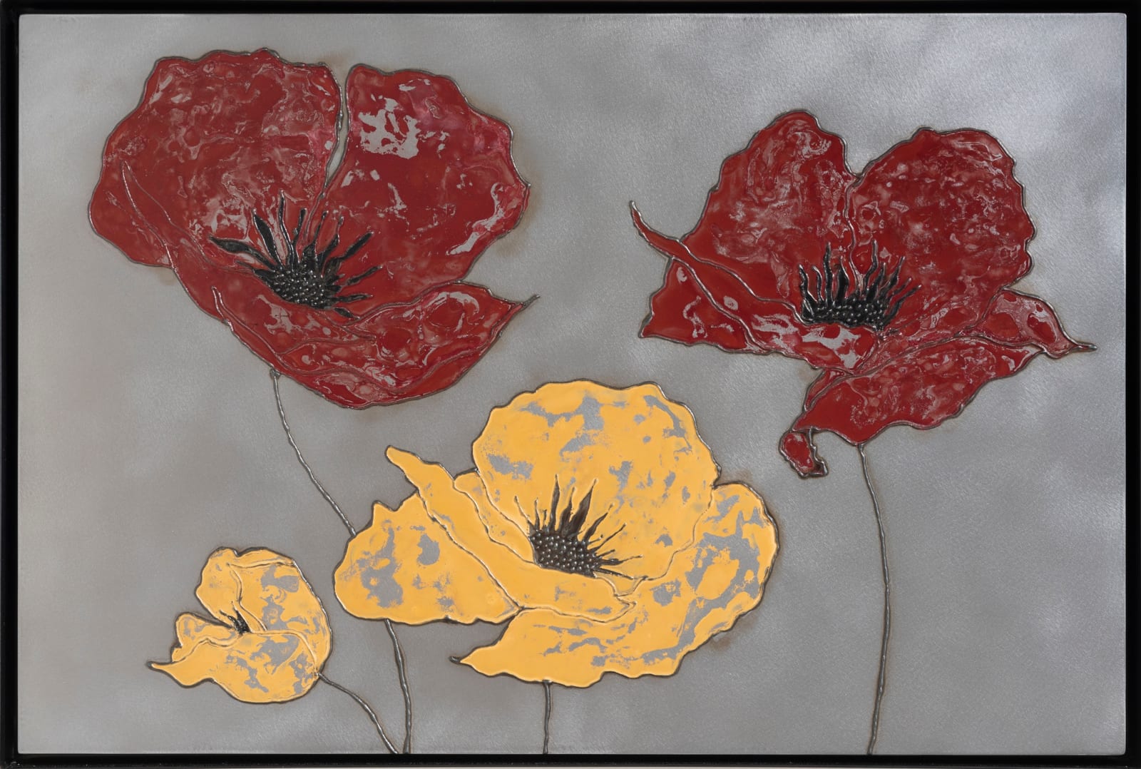 Nick Moss, Red and Yellow Poppies, 2023