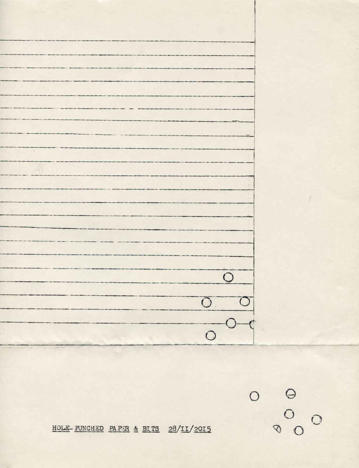 Lenka Clayton, Hole Punched Paper & Bits 28/11/2015, 2015