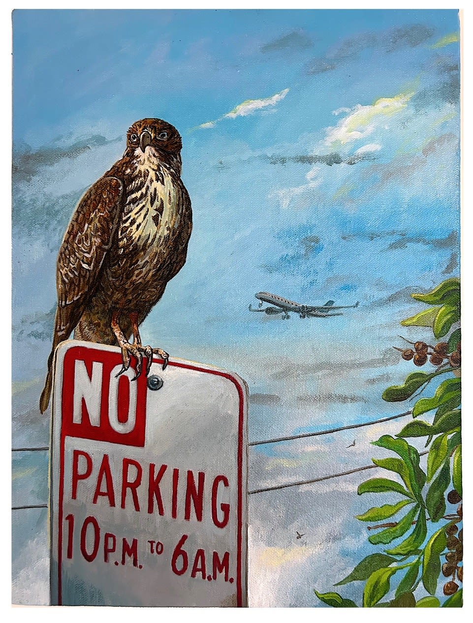 Sandow Birk, Red Tailed Hawk, 2025