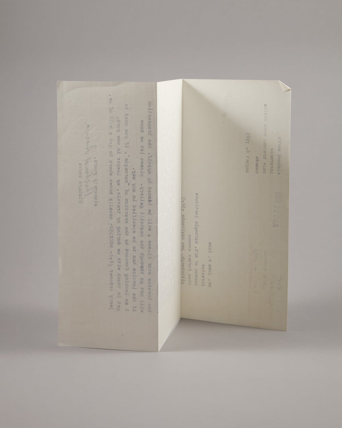 Lenka Clayton, Letter from a Sculptor (Serra), 2019