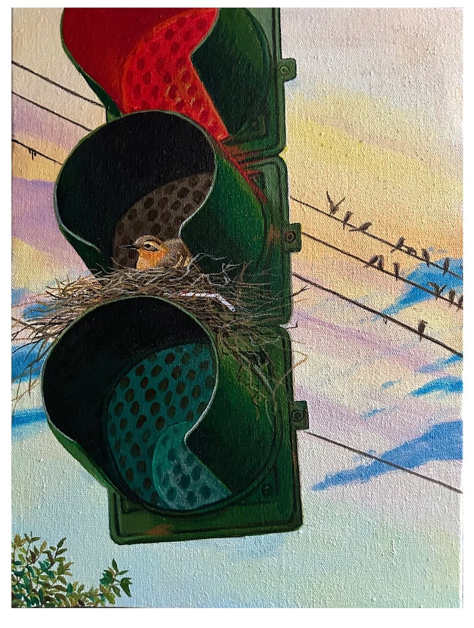 Sandow Birk, Varied Thrush, 2025
