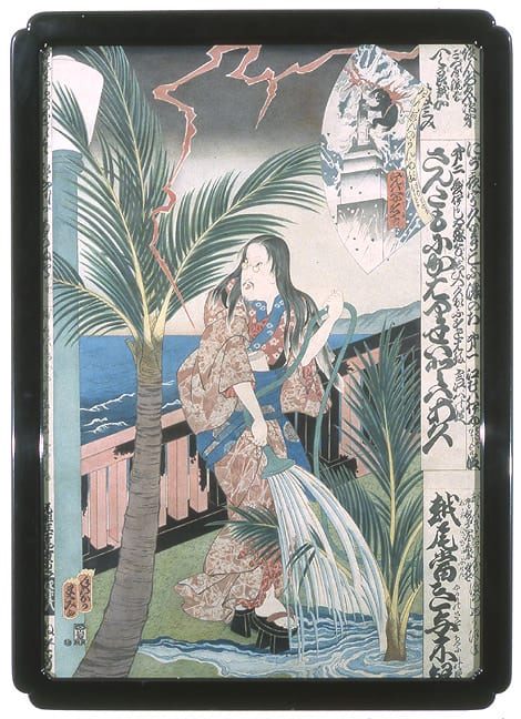 Masami Teraoka, Travelogue Series/Palm Tree and the Artist, 1984