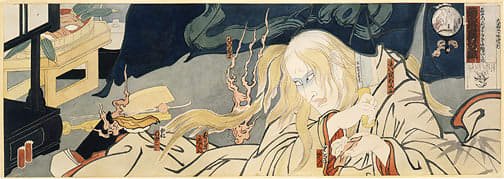 Masami Teraoka, Sushi Ghost Tales/Falling Hair and Flying Sushi, 1979