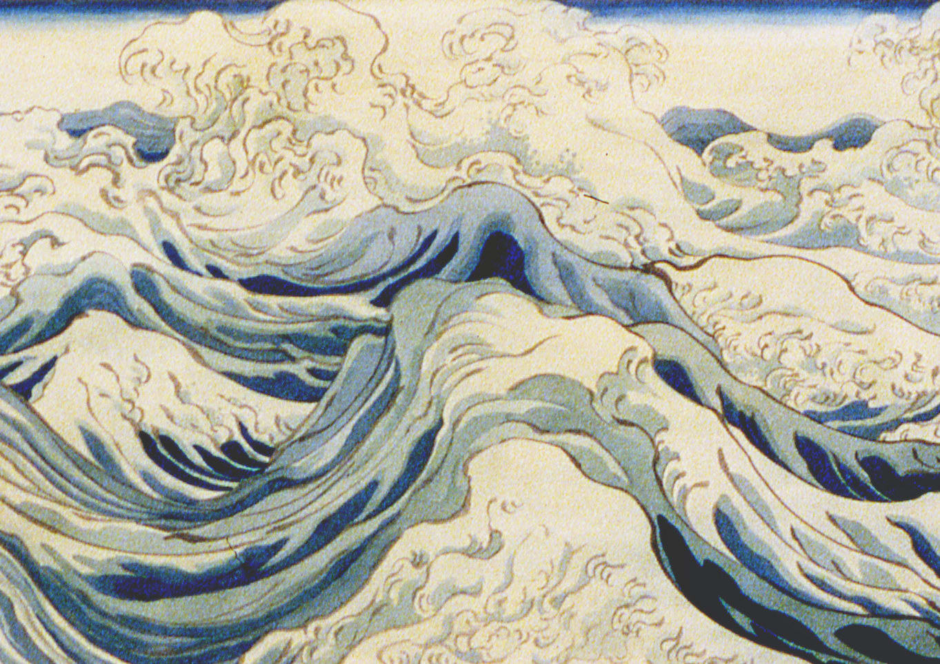 Masami Teraoka, Study for Wave Series/Molokai Lookout Point, 1984