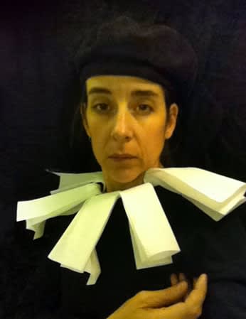 Nina Katchadourian, Lavatory Self-Portrait in the Flemish Style #2 ("Seat Assignment" project, 2010--ongoing), 2011