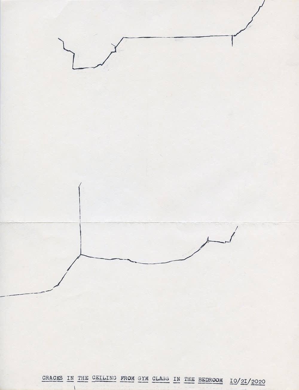 Lenka Clayton, Cracks in the Ceiling from Gym Class in the Bedroom 10/21/2020, 2020