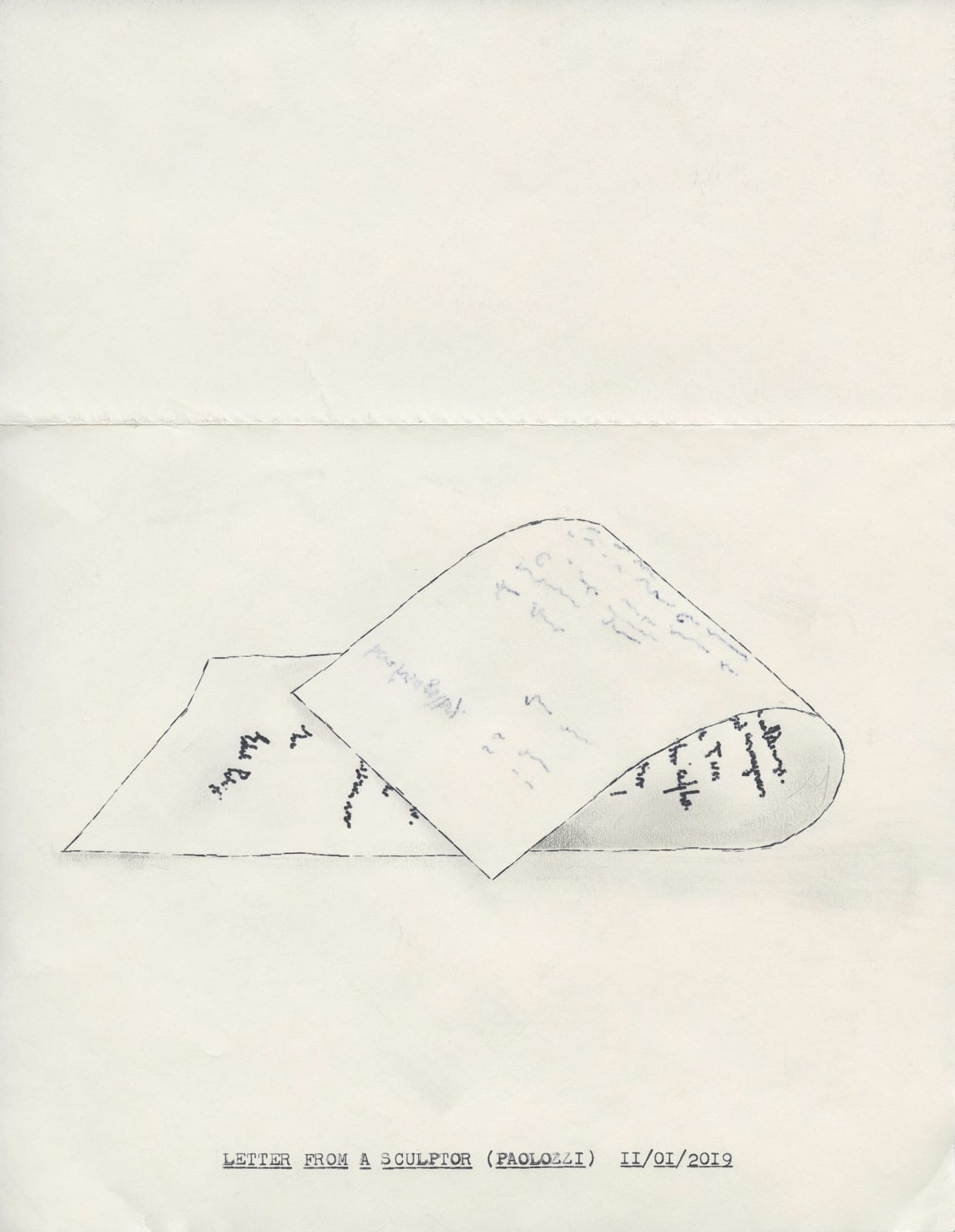 Lenka Clayton, Letter from a Sculptor (Paolozzi) 11/01/2019, 2019