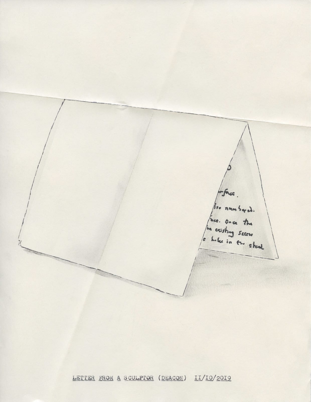 Lenka Clayton, Letter from a Sculptor (Deacon) 11/10/2019 , 2019