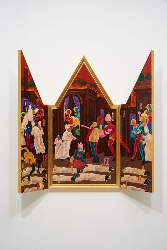 Masami Teraoka, Pussy Riot / Momotaro and The Pink Peach Ordination, 2015