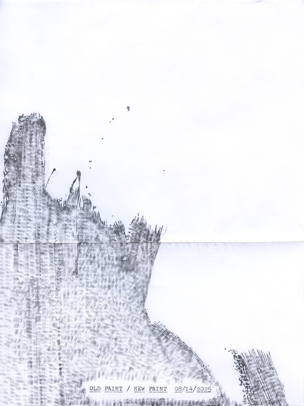 Lenka Clayton, Old Paint/New Paint in the series "Typewriter Drawings", 2025