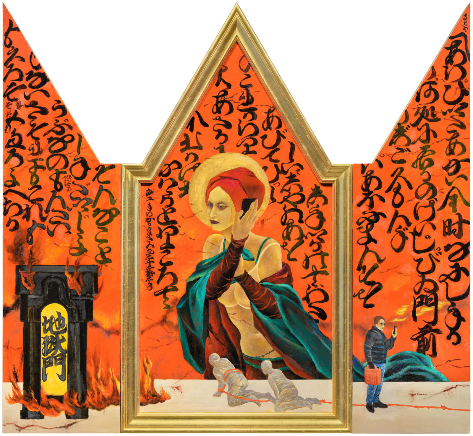 Masami Teraoka, Pussy Riot Kubie Gothic Triptych Series/Masha (Alekhina), 2017