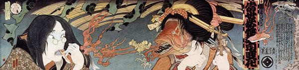 Masami Teraoka, Los Angeles Sushi Ghost Tales/Fish Woman and the Artist I, 1979