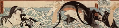 Masami Teraoka, Hanauma Bay Series/Catfish Zen Monk, 1984