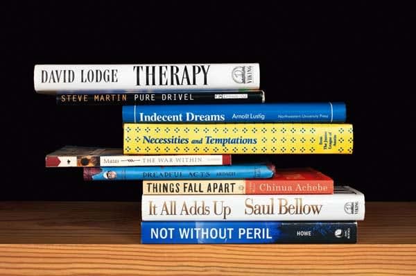 Nina Katchadourian, Therapy from the series Family Gathering, 2013 ("Sorted Books" project, 1993-ongoing), 2013
