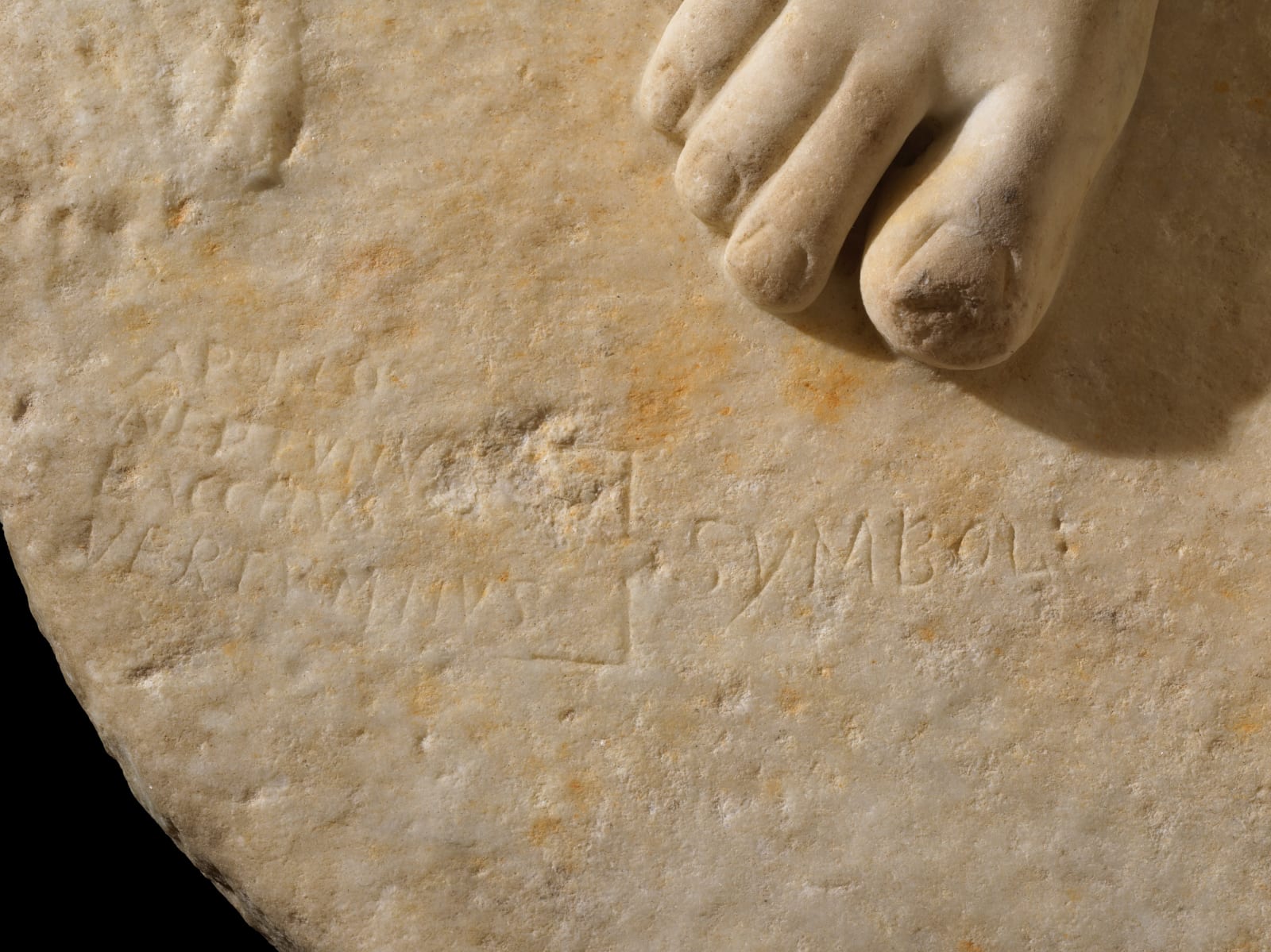 *MONUMENTAL MARBLE FIGURE OF BONUS EVENTUS, Roman Empire, 2nd Century A.D.