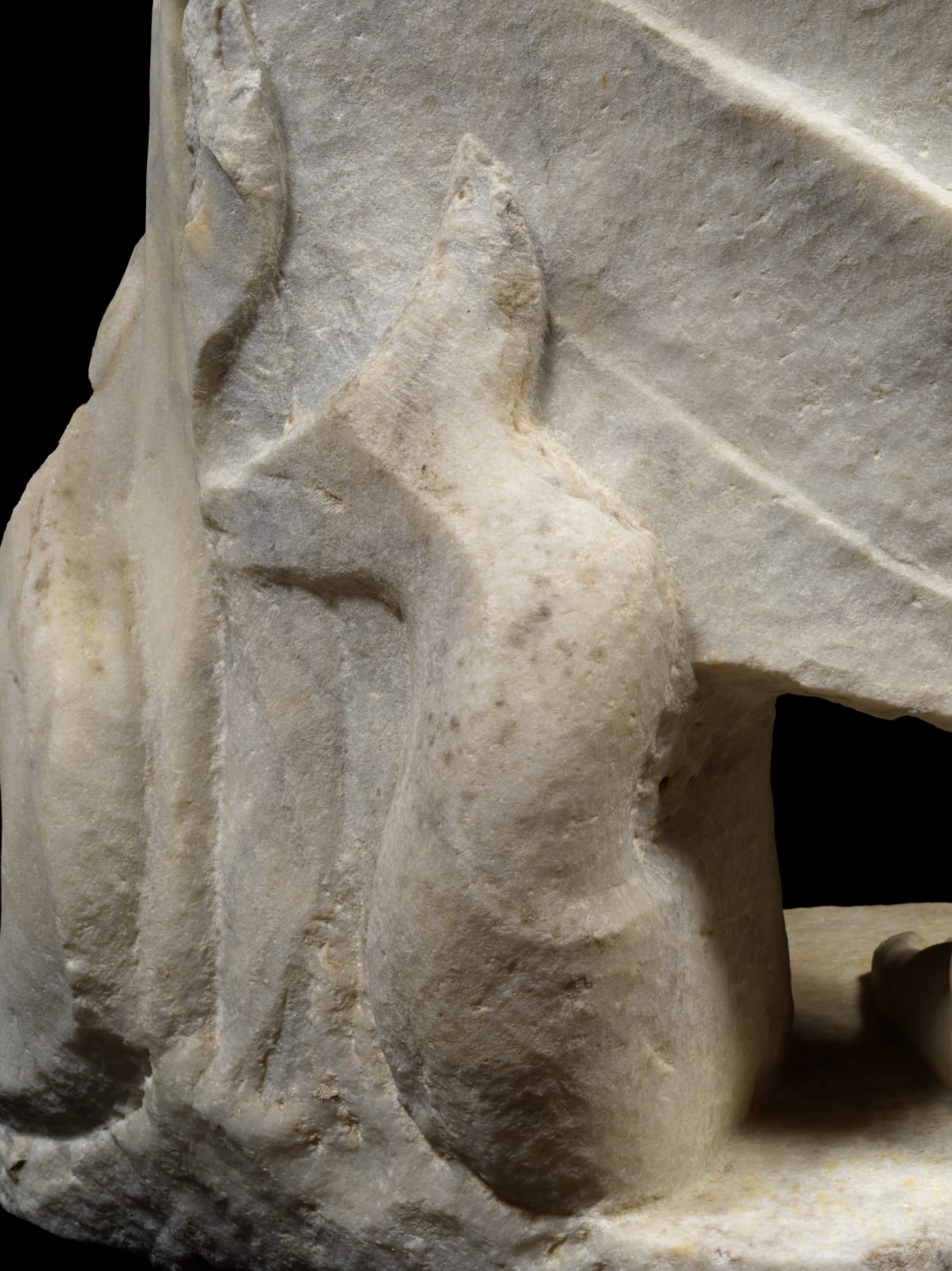 *MONUMENTAL MARBLE FIGURE OF BONUS EVENTUS, Roman Empire, 2nd Century A.D.