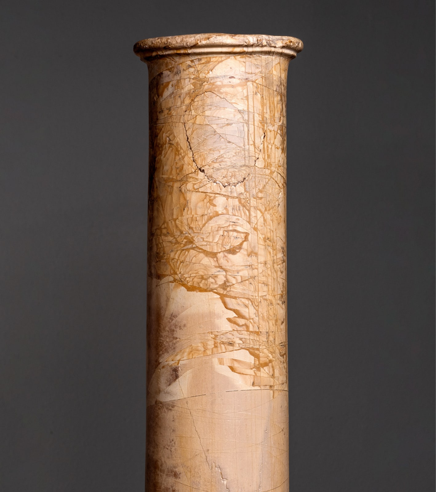 PAIR OF PIETRA PAESINA COLUMNS, Italy, 19th Century