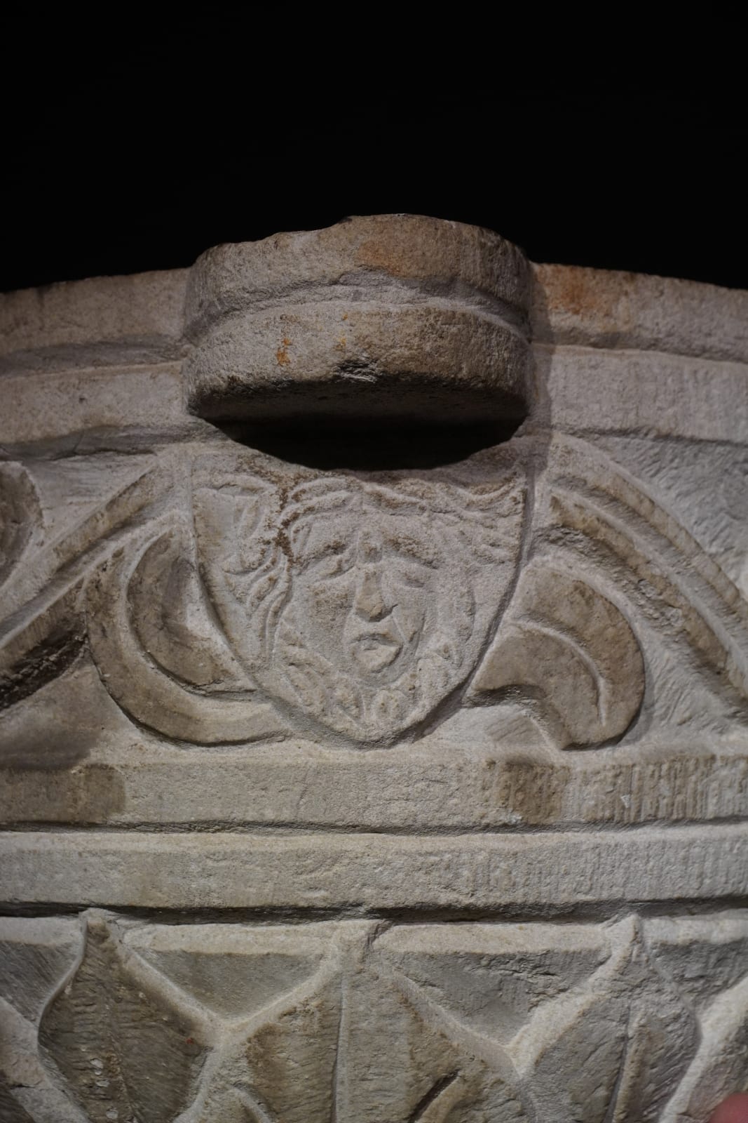 MORTAR WITH FLORAL DECORATIONS AFTER THE ANTIQUE, Northern Italy, 19th Century