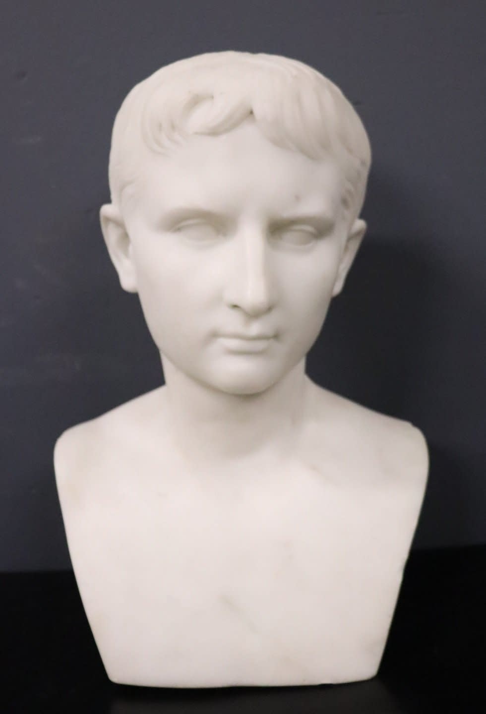 Leone Clerici, BUST OF EMPEROR OCTAVIAN, Rome, 1877