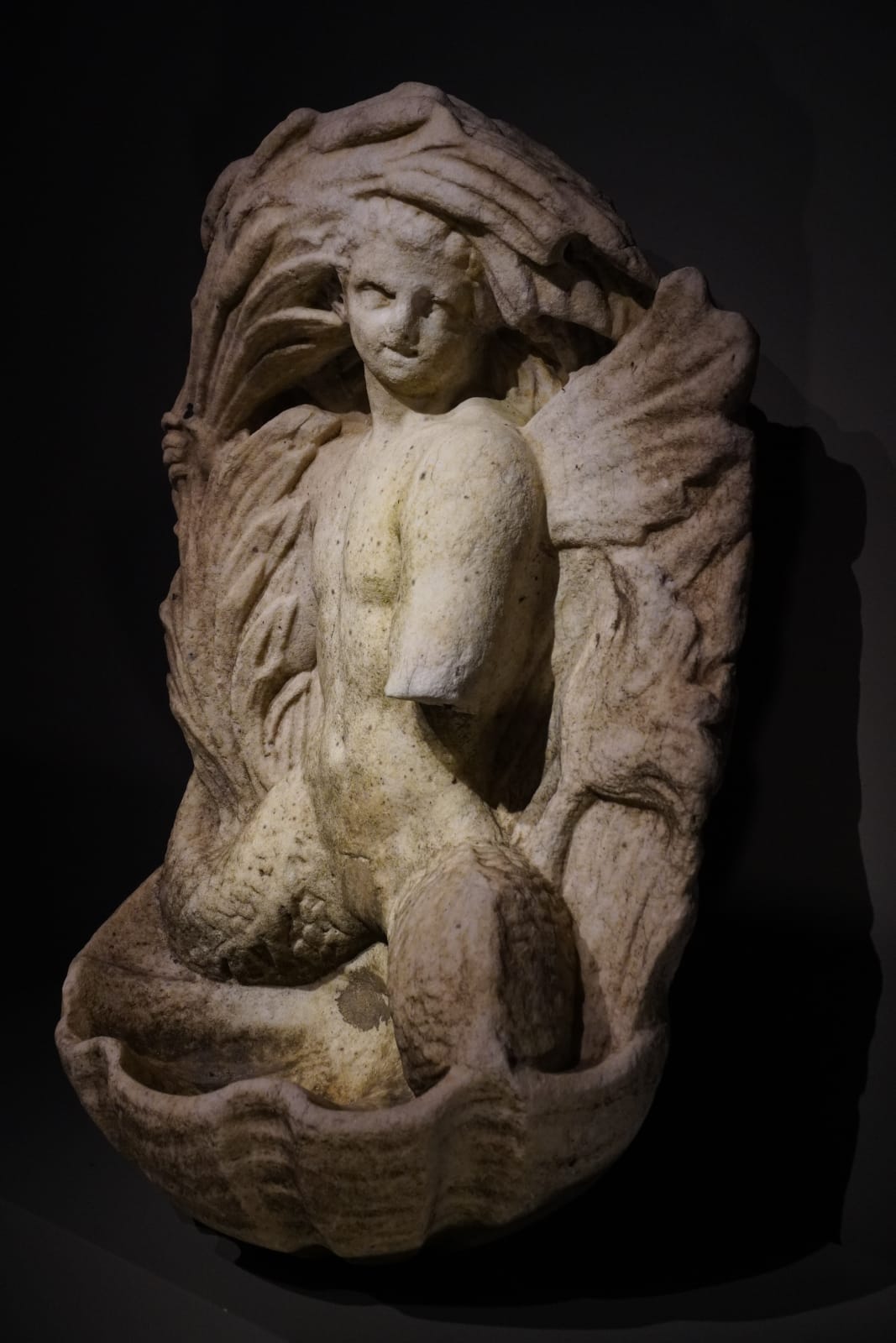 MARBLE WALL FOUNTAIN WITH TRITON, Italy, 18th Century