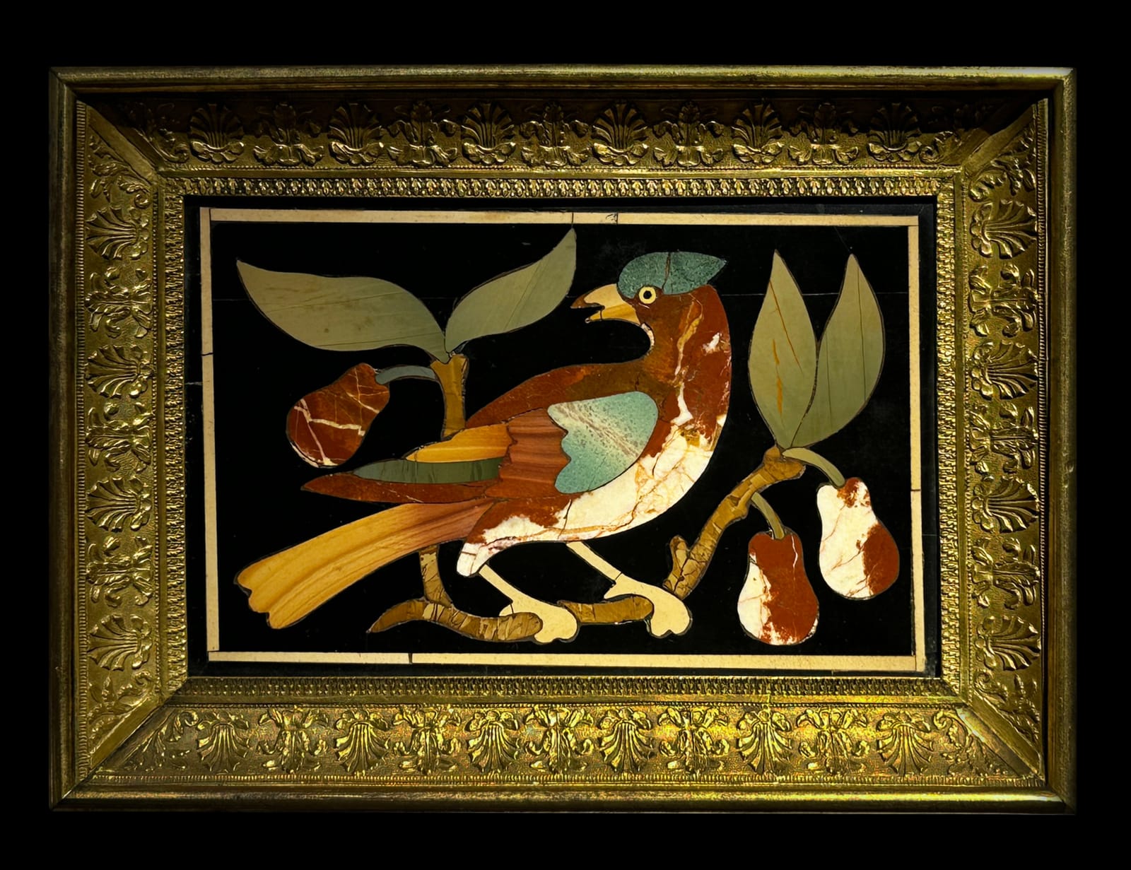 PAIR OF PIETRA DURA PLAQUES WITH BIRDS, Florence, 18th Century