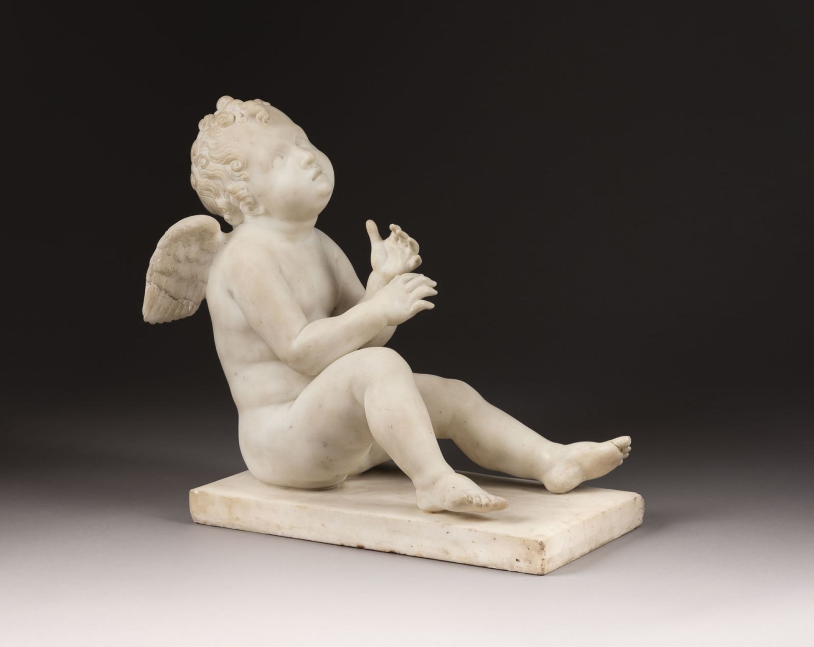 Attr. Bertel Thorvalsden, WINGED CUPID, Italy, 19th Century