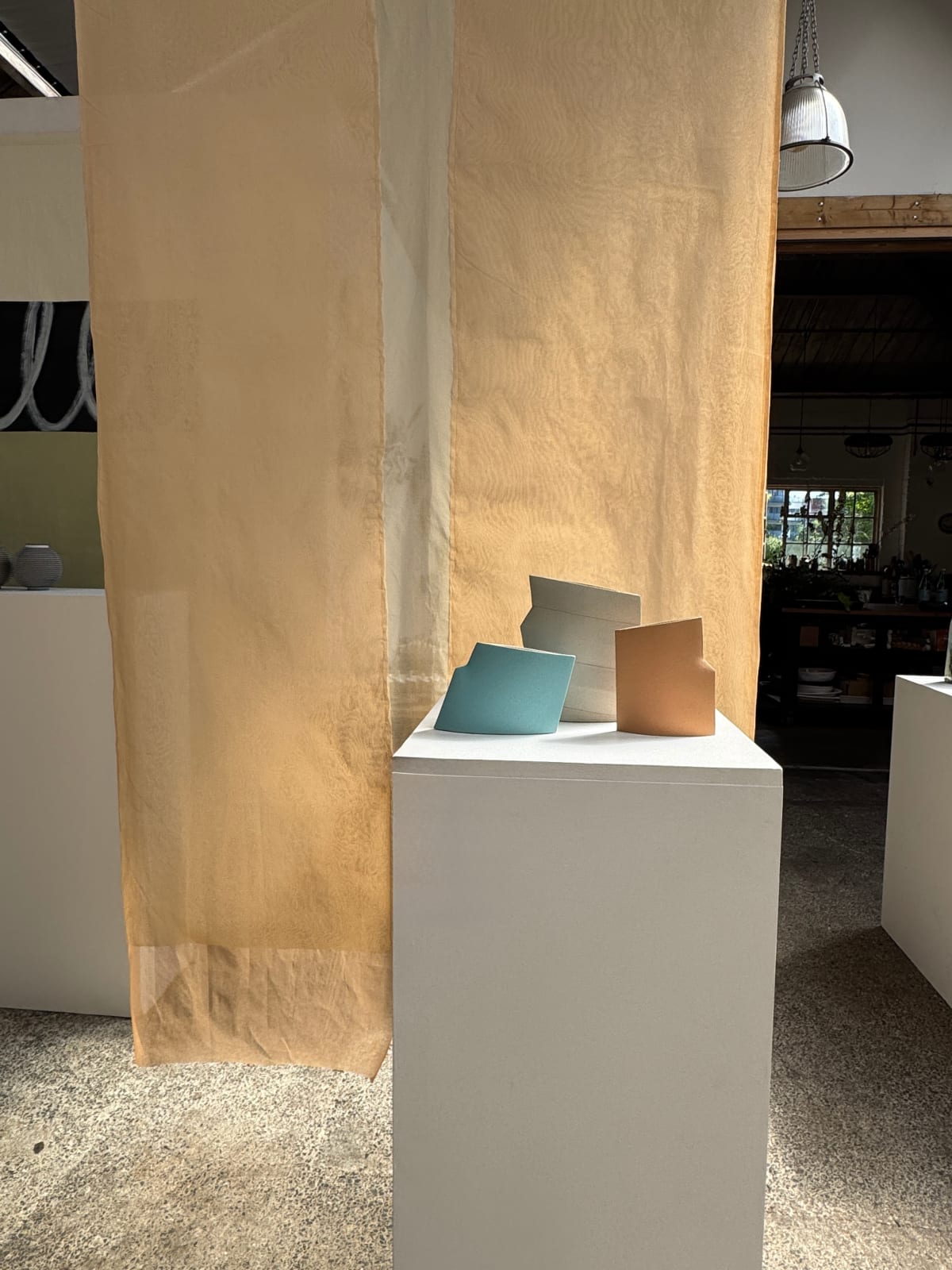 Sun Kim, Group of Three Geometric Vessels, 2025