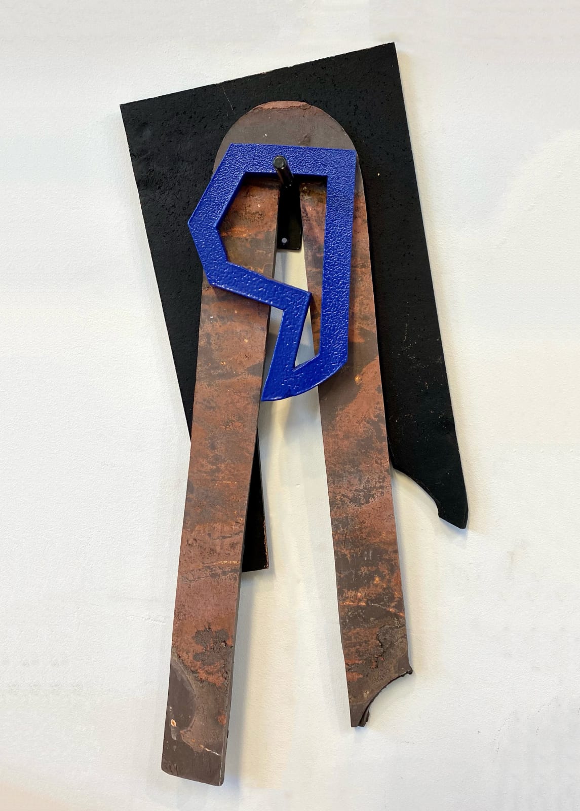 Tim Martin, Wall Assemblage with Blue Line, 2022