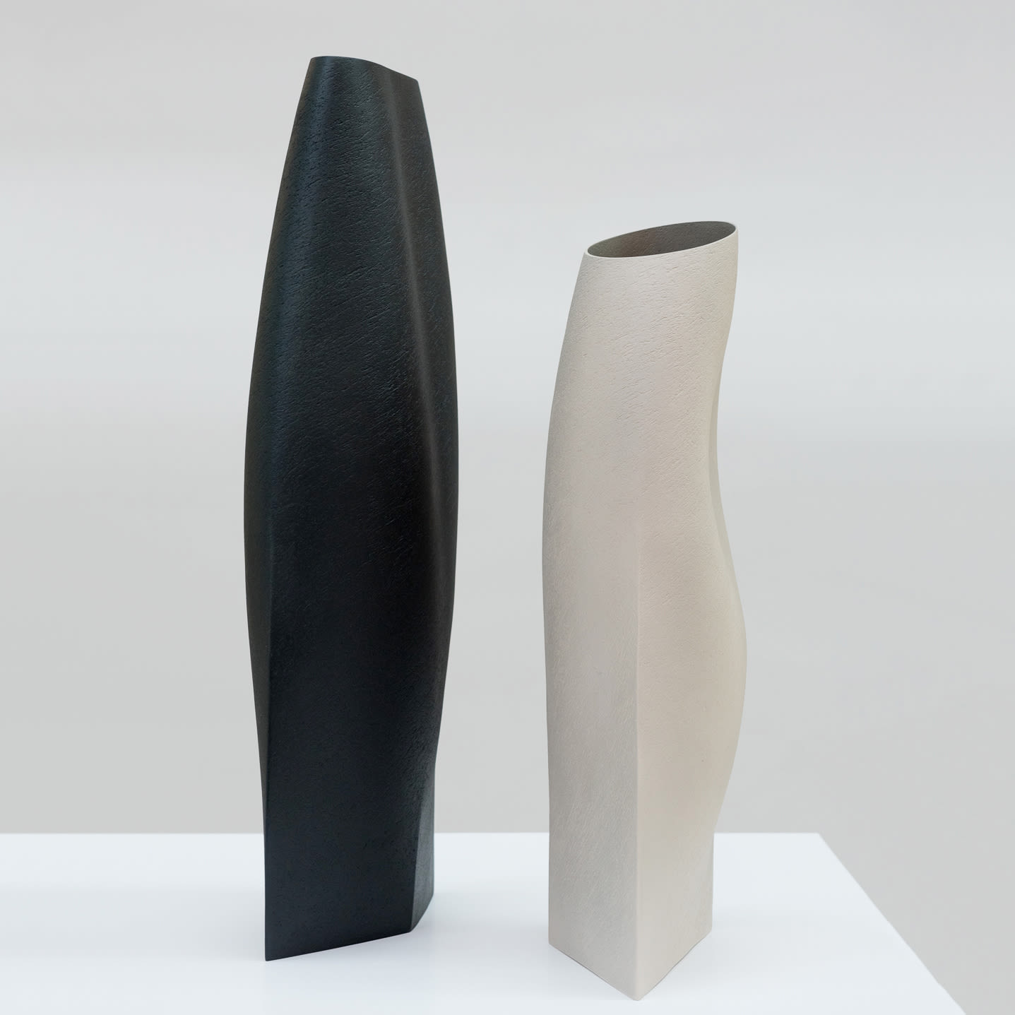 Ashraf Hanna, Grey Vessel With Angular Base, 2021