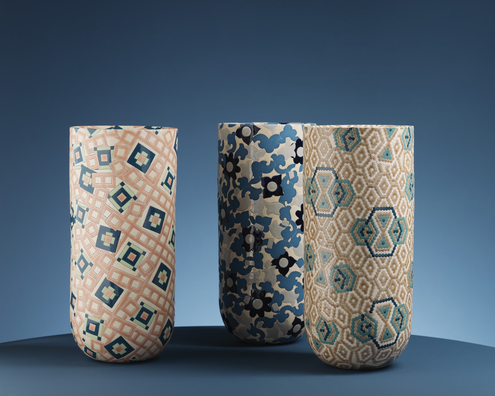 Frances Priest, Tall Vase Form, Kirkcaldy Patterns II, 2021