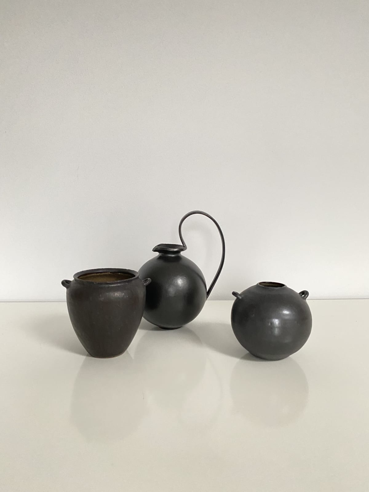 Mizuyo Yamashita, Black Ancient Pottery Trio, 2021