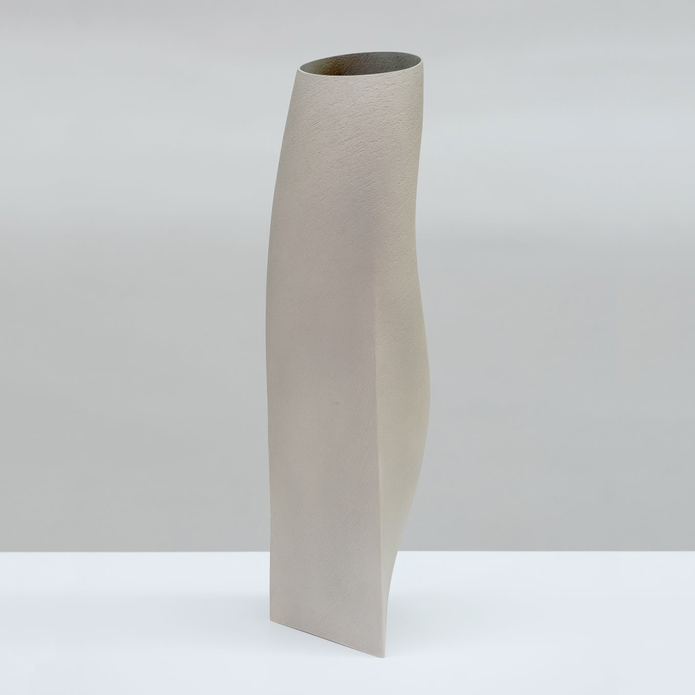 Ashraf Hanna, Grey Vessel With Angular Base, 2021