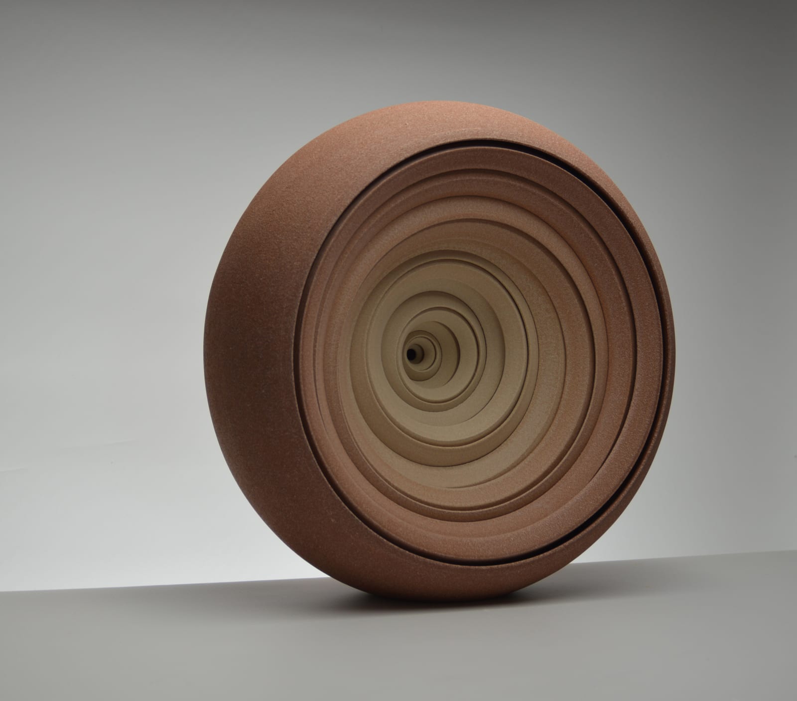 Matthew Chambers, Earth Red Slow Twist sculpture, 2020