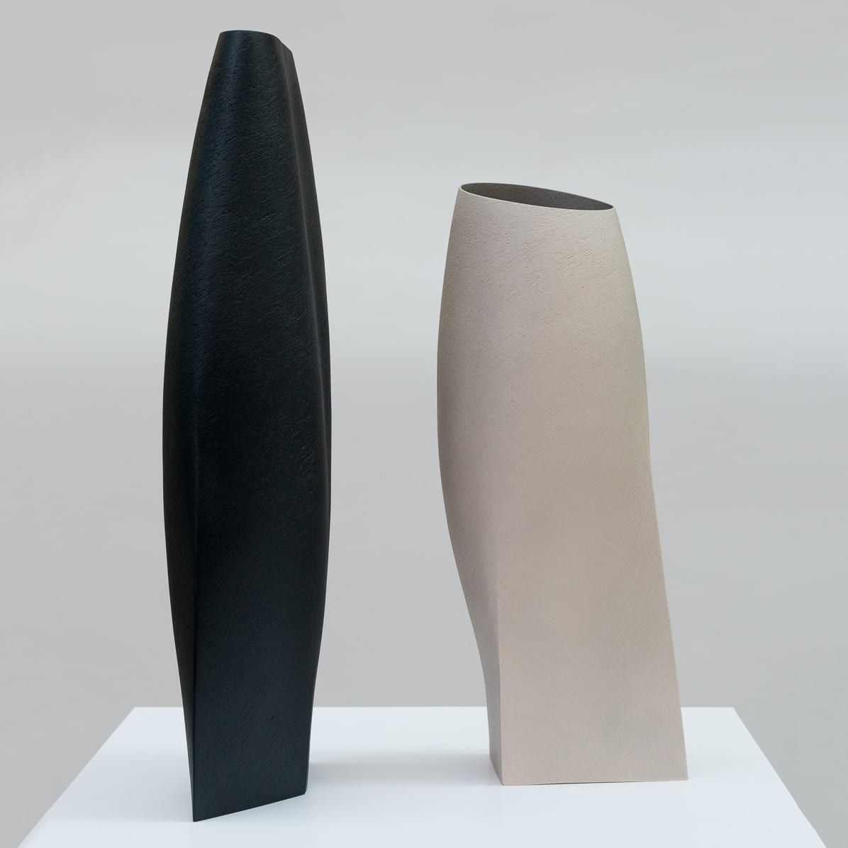 Ashraf Hanna, Grey Vessel With Angular Base, 2021