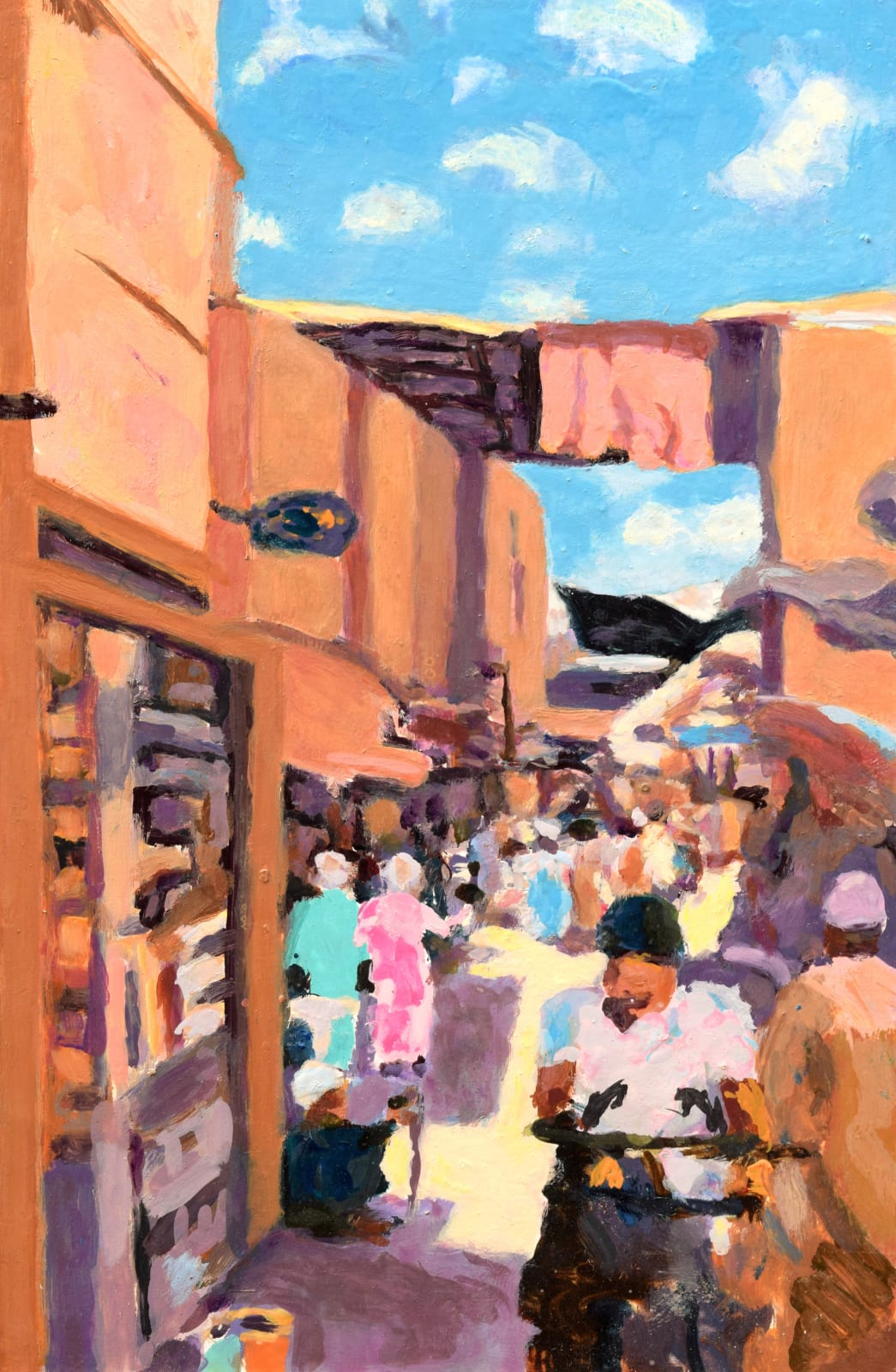 Trevor Burgess, Crowded Street in the old town (Marrakech)
