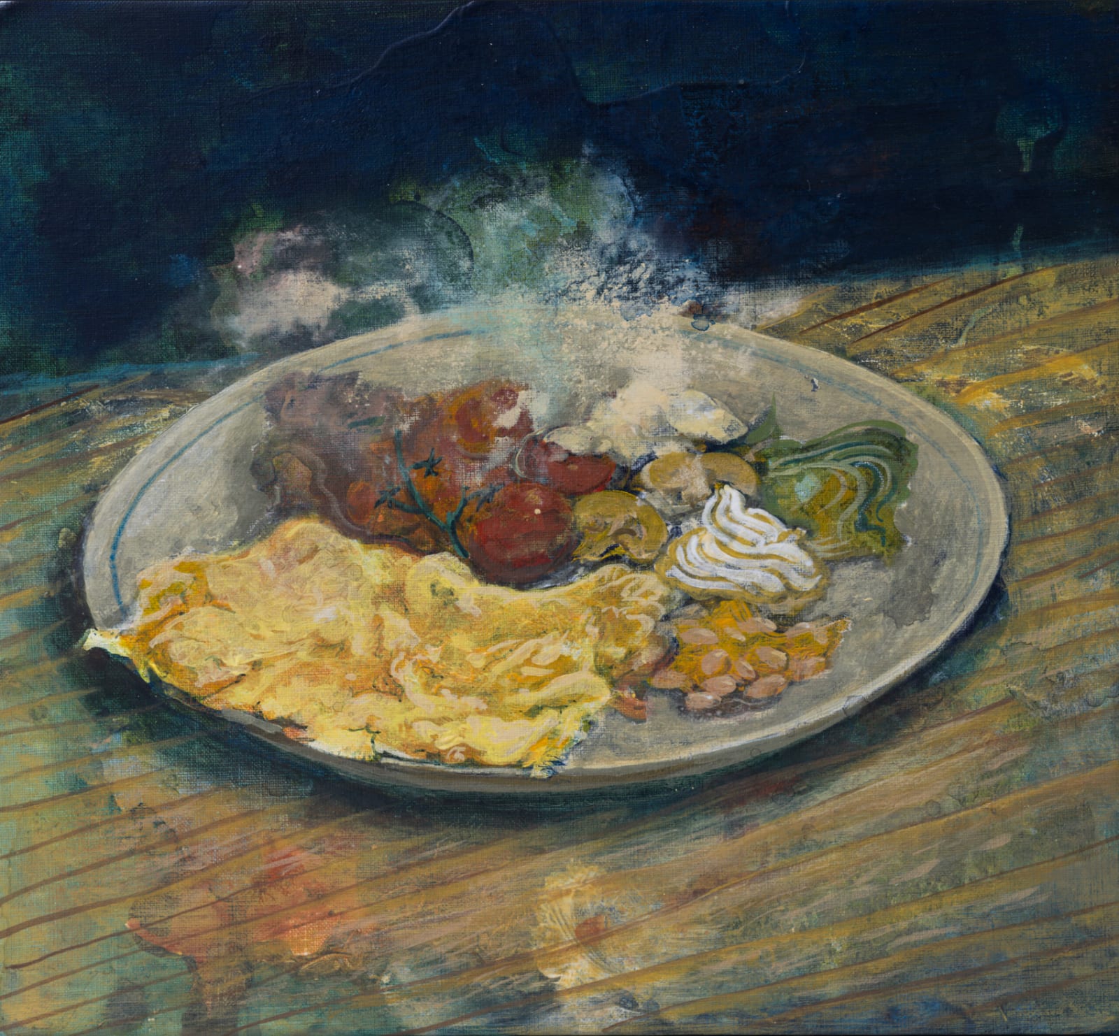 Kwong Man Chun, Breakfast study: Fried eggs study II 早餐:煎蛋研究 II, 2023