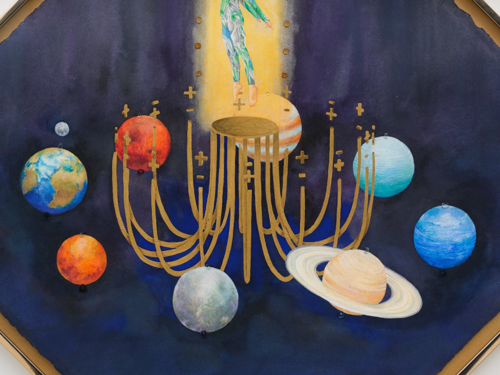 Patricia Domínguez, Busco a mi partícula entrelazada. No sé si esta en Andrómeda o en una rueda de auto [I’m looking for my entangled particle. I don't know if it's in Andromeda or in a car wheel?], 2024