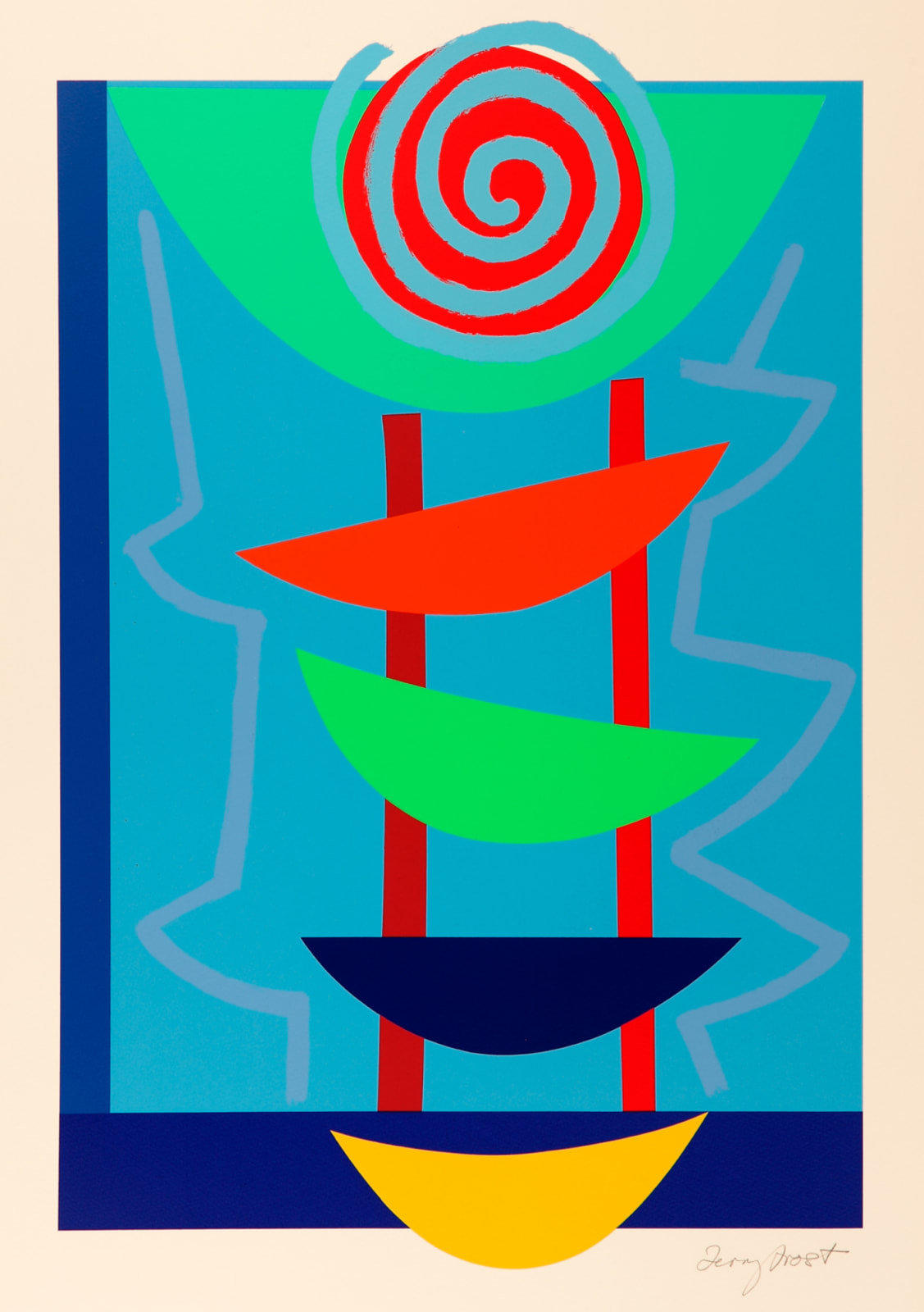 Sir Terry Frost, Orange Green and Blue Rhythm, 1999