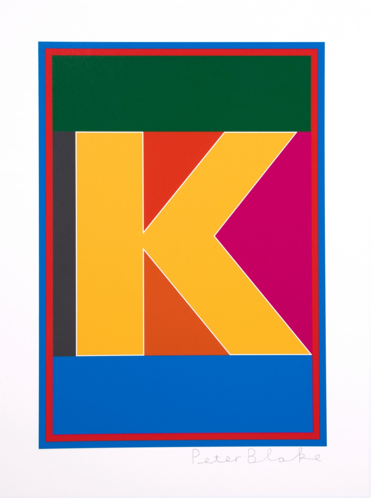Peter Blake, Dazzle Letter K, 2017
