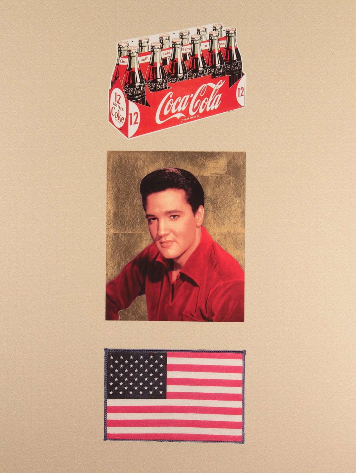 Peter Blake, American Trilogy: Cream and Gold Diamond Dust, 2012