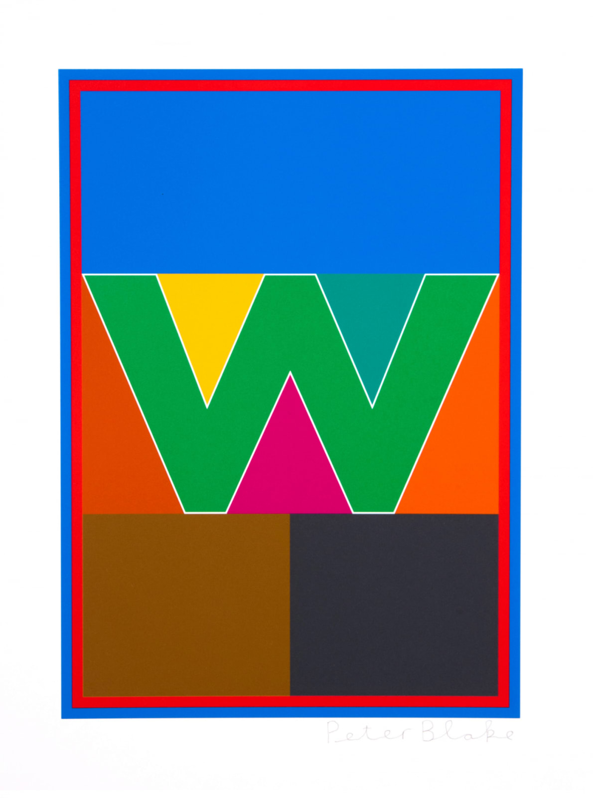 Peter Blake, Dazzle Letter W, 2017