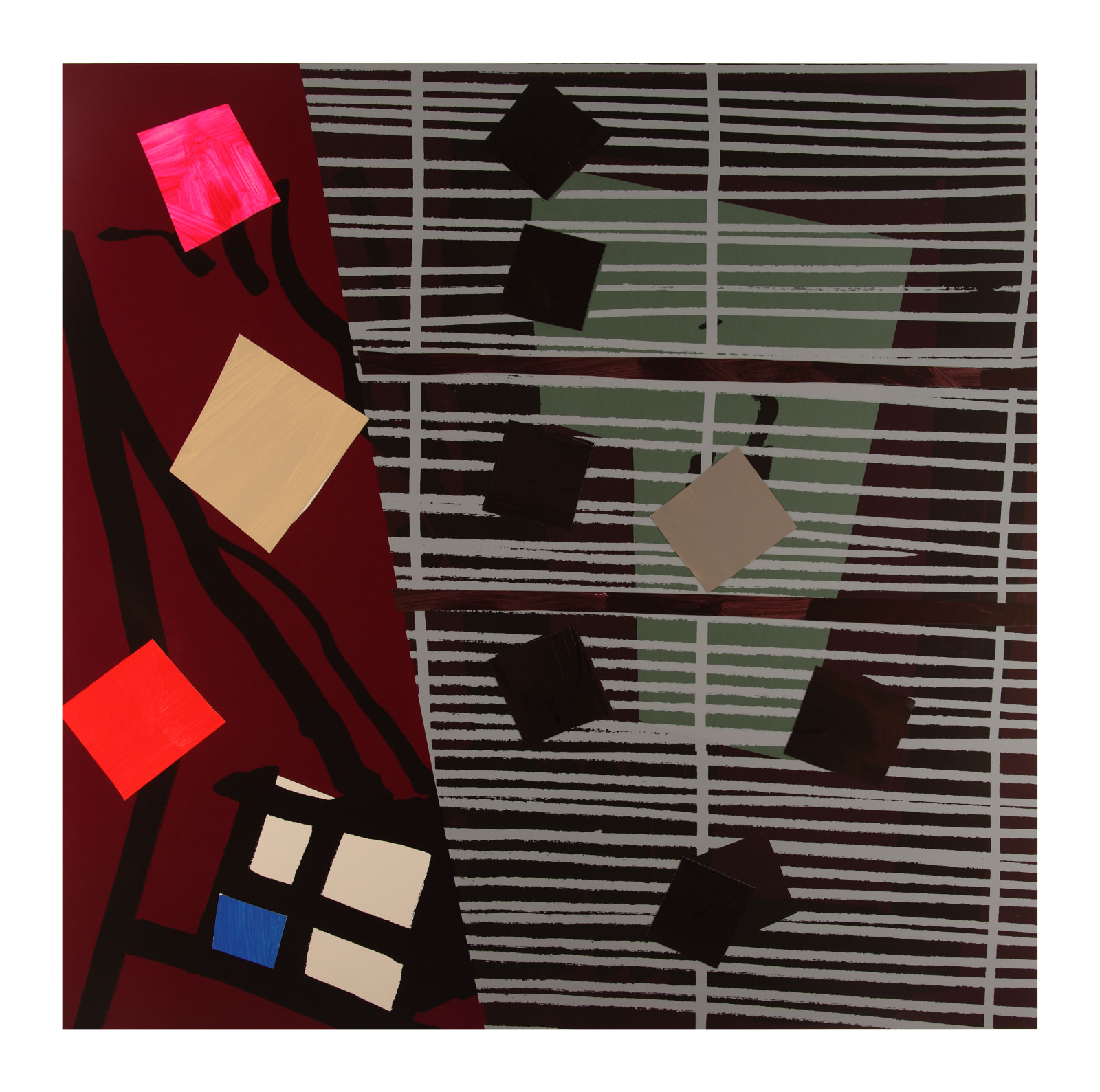 Bruce Mclean, Tree Fern Shadow Mono 11, 2015
