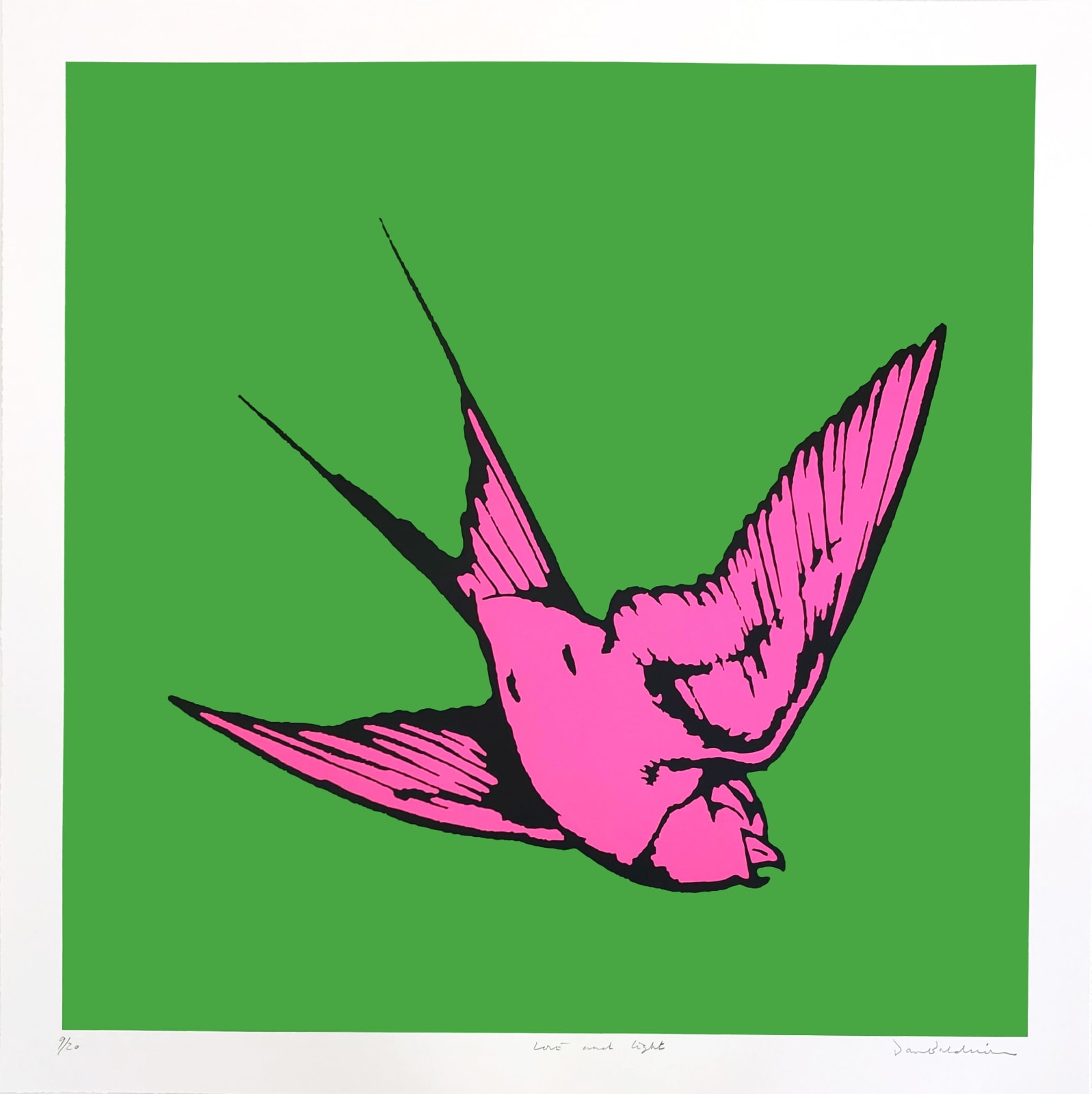 Dan Baldwin, Love and Light Green and Pink, 2019