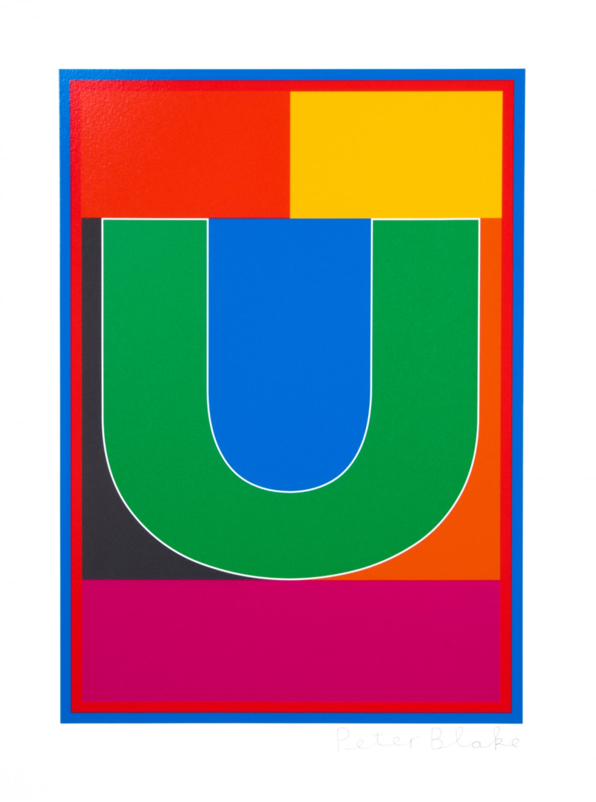 Peter Blake, Dazzle Letter U, 2017