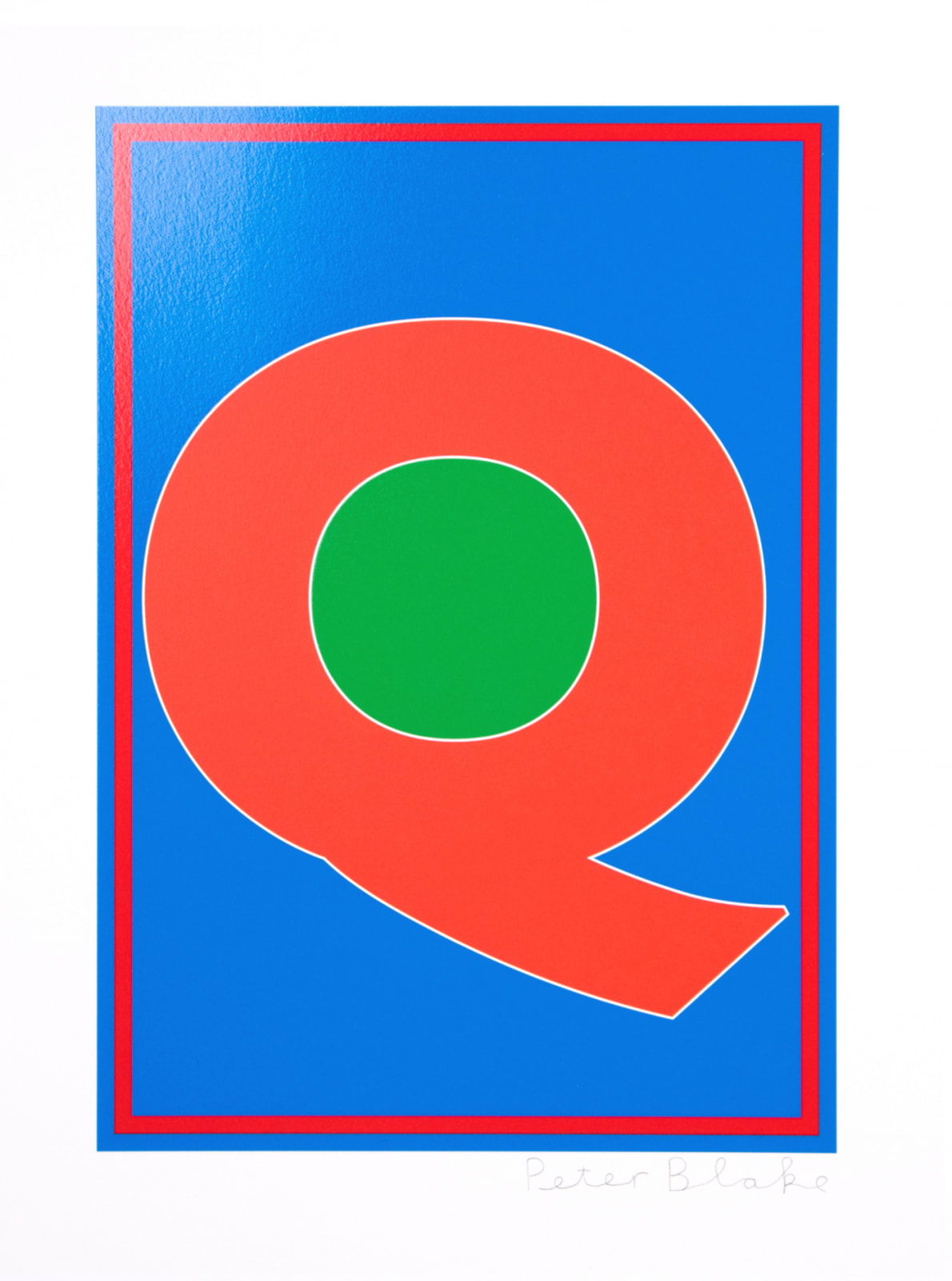 Peter Blake, Dazzle Letter Q, 2017