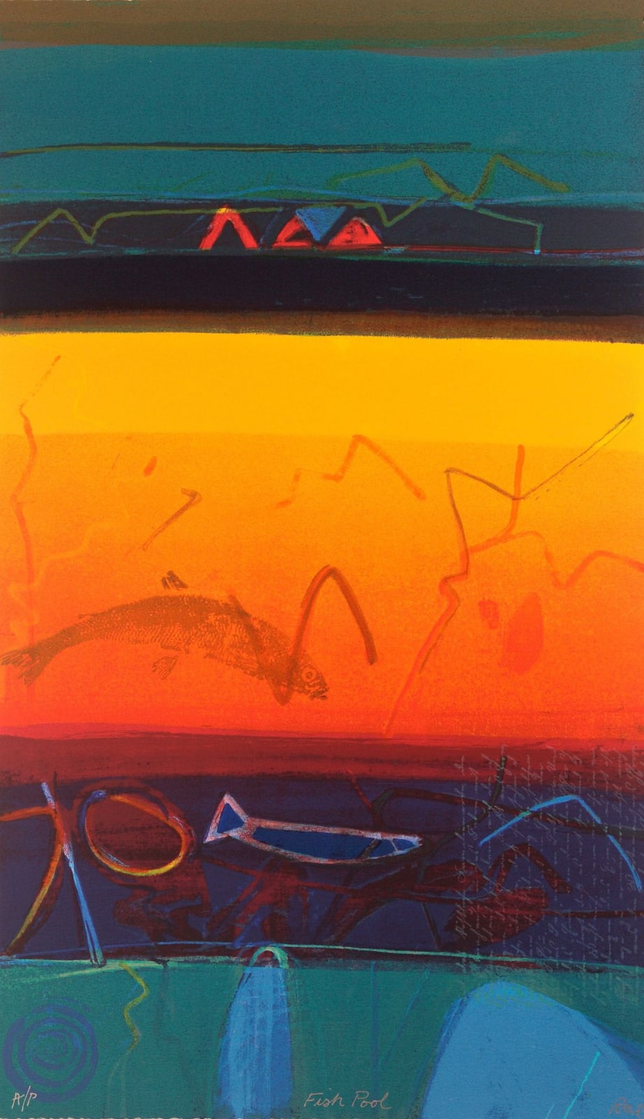 Barbara Rae RA, Fish Pool, 2010